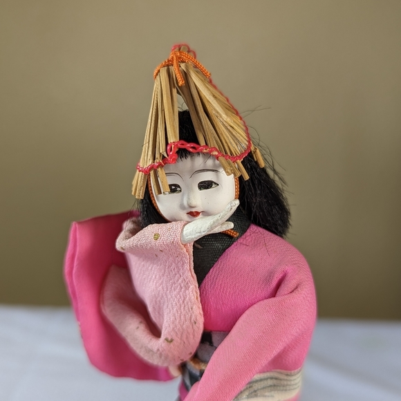 Vintage Japanese Geisha Dolls Sousaku Dancing Set of 2 - Picture 12 of 13